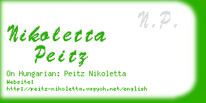 nikoletta peitz business card